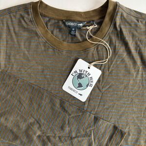 Toad&Co Brown and Blue Striped Long Sleeve Tee